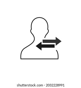 people icon with opposite arrow next to it