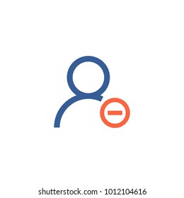 People icon in orange and blue