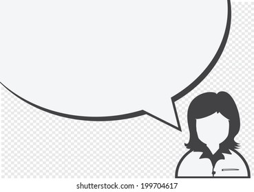 People icon and  peoples talking Speech Bubble 