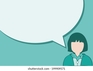 People icon and peoples talking with Speech Bubble