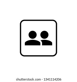 people icon. person icon. User Icon in trendy flat style isolated on grey background.