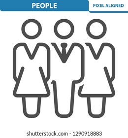 People Icon. Professional, pixel perfect icon, EPS 10 format.