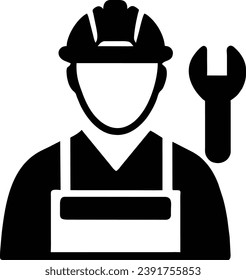 People icon related to a person who is a mechanic