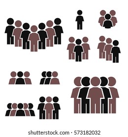 conjunto de iconos de personas