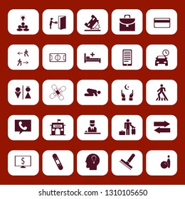 people icon set with bulb head, phone conversation and pedestrian vector illustration