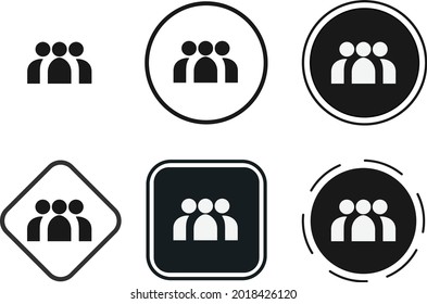 people icon set. Collection of high quality black outline for web site design and mobile dark mode apps. Vector illustration on white background