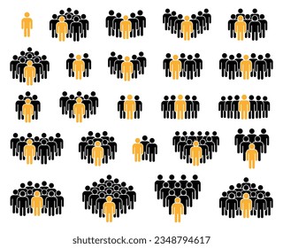 Leute Symbol gesetzt. Crowd Symbol.