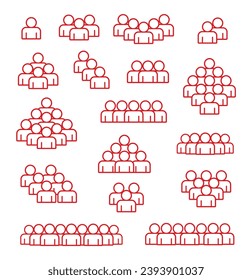 Leute Symbol gesetzt. Crowd Symbol.