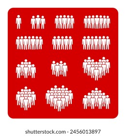 Menschen-Symbolsatz. Publikumssymbol.