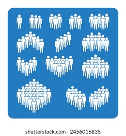 Menschen-Symbolsatz. Publikumssymbol.