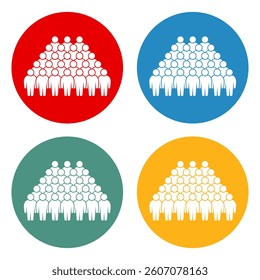 People icon set. Crowd symbol.