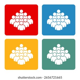 Conjunto de iconos de Personas. Símbolo de la multitud.