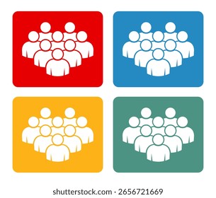 Menschen-Symbolsatz. Symbol der Menschenmenge.