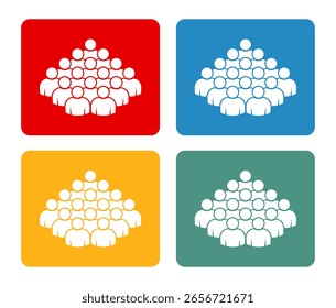 Conjunto de iconos de Personas. Símbolo de la multitud.