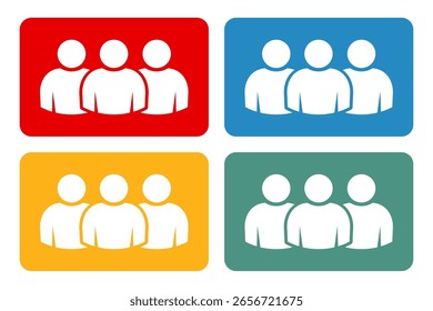 Conjunto de iconos de Personas. Símbolo de la multitud.