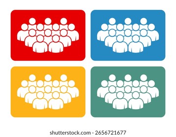 Conjunto de iconos de Personas. Símbolo de la multitud.