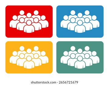 Conjunto de iconos de Personas. Símbolo de la multitud.