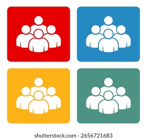 Conjunto de iconos de Personas. Símbolo de la multitud.
