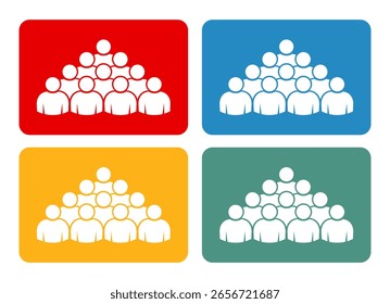 Conjunto de iconos de Personas. Símbolo de la multitud.