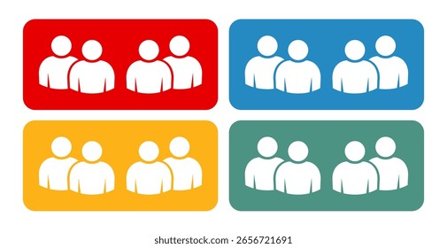 Conjunto de iconos de Personas. Símbolo de la multitud.