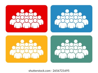 Conjunto de iconos de Personas. Símbolo de la multitud.