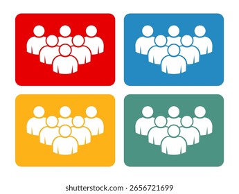 Conjunto de iconos de Personas. Símbolo de la multitud.