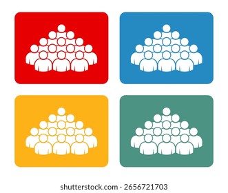 Conjunto de iconos de Personas. Símbolo de la multitud.