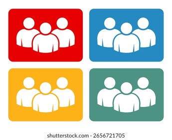 Conjunto de iconos de Personas. Símbolo de la multitud.