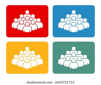 Conjunto de iconos de Personas. Símbolo de la multitud.