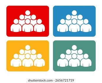 Conjunto de iconos de Personas. Símbolo de la multitud.