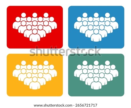 People icon set. Crowd symbol.