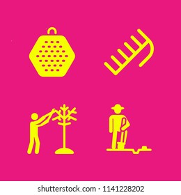 people icon set. With farmer, speaker and beauty  vector icons for graphic design and web