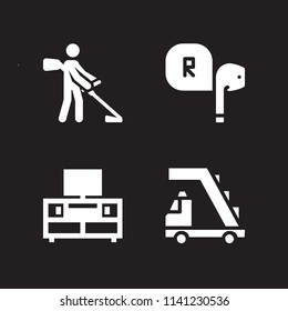 people icon set. With farmer, stairs and earphone  vector icons for graphic design and web