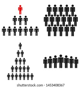 People icon set. Graphic template. Vector illustration