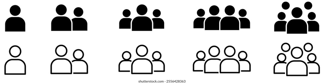 People icon set. Group of users icon , Team icon vector set. People group , Persons symbol. squad icon.