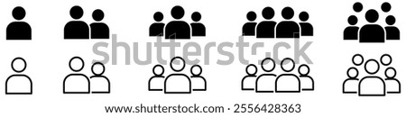 People icon set. Group of users icon , Team icon vector set. People group , Persons symbol. squad icon.