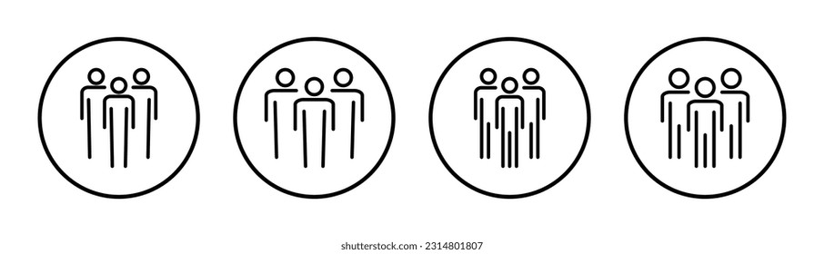 People icon set  illustration. person sign and symbol. User Icon vector