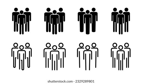 People icon set  illustration. person sign and symbol. User Icon vector