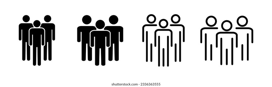 People icon set  illustration. person sign and symbol. User Icon vector