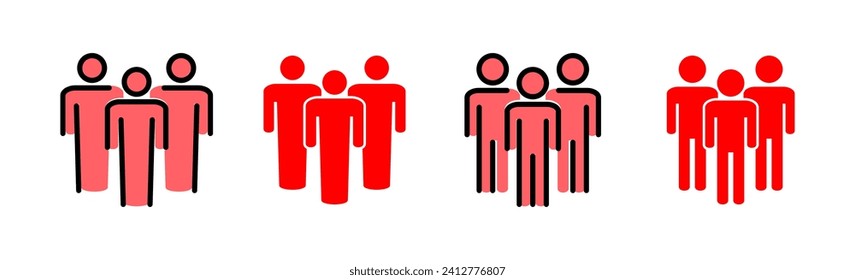 People icon set  illustration. person sign and symbol. User Icon vector