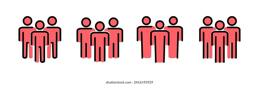 People icon set  illustration. person sign and symbol. User Icon vector
