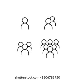 People icon set. Minimal concepts. Simple design. vector line icon set.