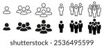 People icon set, person, human. Persons symbol infographics website design, logo, app, UI isolated