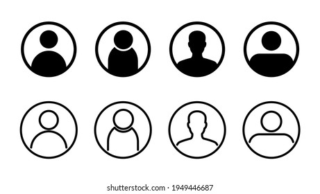 people icon set. person icon vector. User Icon vector