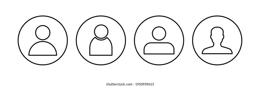 People icon set. person icon vector. User Icon vector