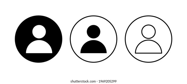 People icon set. person icon vector. User Icon vector