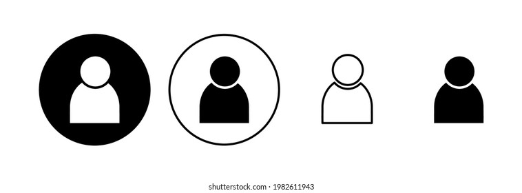 People icon set. person icon vector. User Icon vector