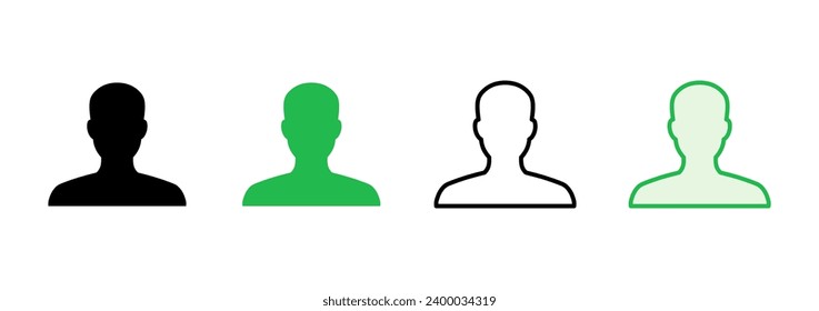 Conjunto de iconos de personas. vector de icono de persona. Vector de icono de usuario. símbolos de equipo