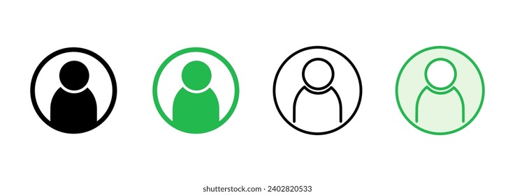 Conjunto de iconos de personas. vector de icono de persona. Vector de icono de usuario. símbolos de equipo