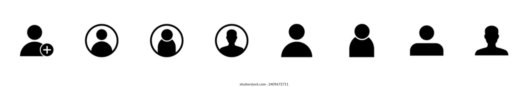 Conjunto de iconos de personas. vector de icono de persona. Vector de icono de usuario. símbolos de equipo